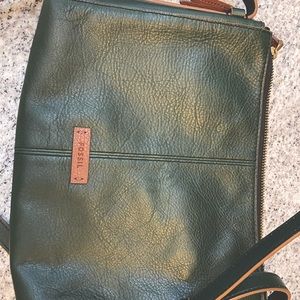 Fossil forest green crossbody